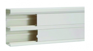 Goulotte 2 compartiments gbd 50x130 clipsage direct 45 mm blanc pure dim. disponible abidjan cote d'ivoire.