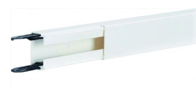 Goulotte liféa 30x45 avec eclisses blanc pure à cloison amovible - dim. disponible abidjan cote d'ivoire.