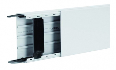 Goulotte lifea lff 40x110 avec eclisses et 2 agrafes blanc pure. disponible abidjan cote d'ivoire.