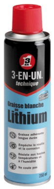 Graisse blanche au lithium - technique 3 en un  - aérosol 250 ml. disponible abidjan cote d'ivoire.