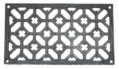 Grille aération rectangulaire fonte pour murs extérieurs lxh: 160x100 mm. disponible abidjan cote d'ivoire.