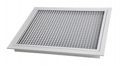 Grille de reprise porte-filtre en aluminium blanc mate grab500x400 avec filtre - débit mini 500 m3/h - débit maxi 1000 m3/h - dim. disponible abidjan cote d'ivoire.