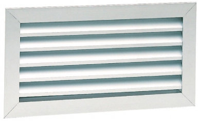 Grille reprise alu blanc gra-fl ailettes fixes 600x200. disponible abidjan cote d'ivoire.