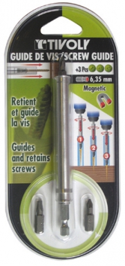 Guide de vissage magnétique avec 3 embouts (pozidriv, phillips, à fente). disponible abidjan cote d'ivoire.