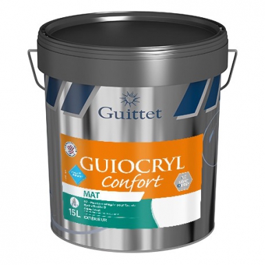 Guiocryl confort - protection et décoration façades - intérieur/extérieur - blanc mat - 15 l. disponible abidjan cote d'ivoire.