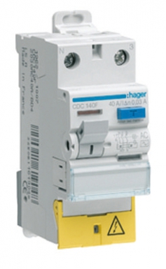 Interrupteur différentiel à bornes décalées bipolaire 25a 30ma type ac. disponible abidjan cote d'ivoire.