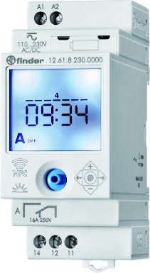 Interrupteur horaire digital hebdomadaire 1 inverseur 16 a, 110…230 v ac/dc. disponible abidjan cote d'ivoire.