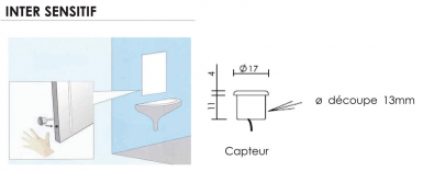 Interrupteur miniature sensitif avec tête déportée " inter sensitif ". disponible abidjan cote d'ivoire.
