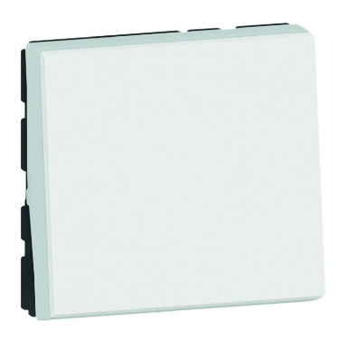 Interrupteur ou va-et-vient 10ax 250v~ mosaic easy-led 2 modules - blanc. disponible abidjan cote d'ivoire.