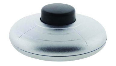 Interrupteur à pieds zenitech unipolaire 2a - coloris argent. disponible abidjan cote d'ivoire.