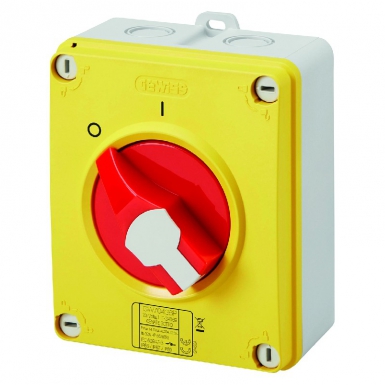 Interrupteur rotatif en saillie de secours lxhxp 125x150x92,3 mm 2 pôles 16 a. disponible abidjan cote d'ivoire.