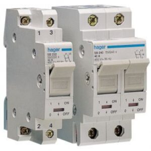 Interrupteurs bipolaires, 2 x 25 a - 400 v ~. disponible abidjan cote d'ivoire.