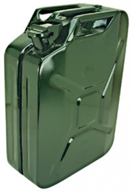 Jerrican métallique kaki int vernis émail - contenance 10 litres. disponible abidjan cote d'ivoire.