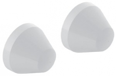 Jeu de 2 cache-boulons pour bâti-support wc - chromé mat. disponible abidjan cote d'ivoire.