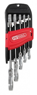 Jeu de 5 clés mixtes à cliquet à tête inclinable - 8-10-13-17-19 mm. disponible abidjan cote d'ivoire.