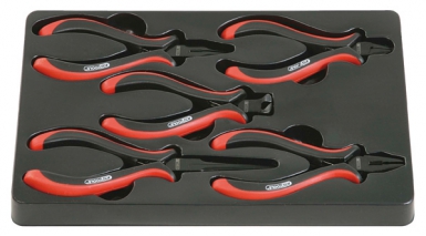 Jeu de 5 pinces électronique 1 pince coupante diagonale + 1 pince coupante frontale + 1 pince universelle + 1 pince à bec demi-rond droit + 1 pince à bec long droit. disponible abidjan cote d'ivoire.