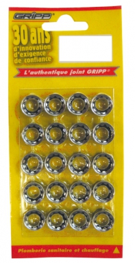 Joint coulissant "gripp" filetage raccord 20x27  ø tube 14/16 (sur carte 20 pièces). disponible abidjan cote d'ivoire.