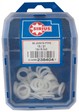 Joint téflon 20x27 - boîte plast. disponible abidjan cote d'ivoire.