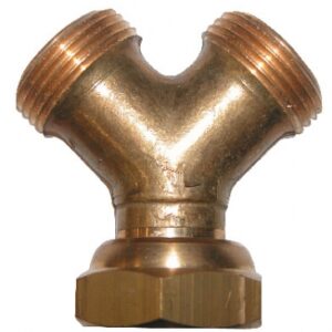 Jonction y laiton filetée 20 x 27 avec écrou mobile - 2 sorties 20 x 27. disponible abidjan cote d'ivoire.