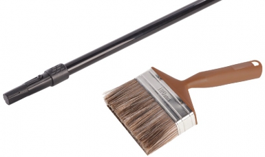 Kit brosse lasure coudée sur perche 120 x 30 mm - perche 115 cm. disponible abidjan cote d'ivoire.