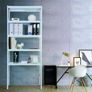 Kit " clip"top " 5 plateaux clipsables acier laqué blanc hxlxp: 200x80x40 cm. disponible abidjan cote d'ivoire.