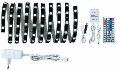 Kit de base ruban led noir “ rgb “ + télécommande 1x17,8 w 230/12v incl. disponible abidjan cote d'ivoire.