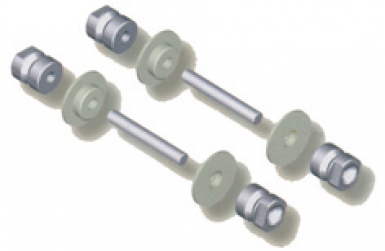 Kit de fixation pour poignée double sur portes en verre. disponible abidjan cote d'ivoire.