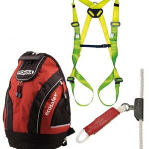 Kit ecosaflex 6 seul 2 points d’ancrage : dorsal et frontal + ligne de vie verticale ecoblock 12 (dispositif antichute coulissant sans ouverture, avec absorbeur d‘énergie) ; en corde de ø 12 mm, 10 m + 2 mousquetons de séc. disponible abidjan cote d'ivoire.
