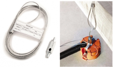 Kit " fixoplaf " 1 câblette acier lg. disponible abidjan cote d'ivoire.