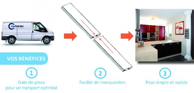 Kit gaine technique logement gtl emeraude 2 fonds de longueur de 127 cm blanc. disponible abidjan cote d'ivoire.