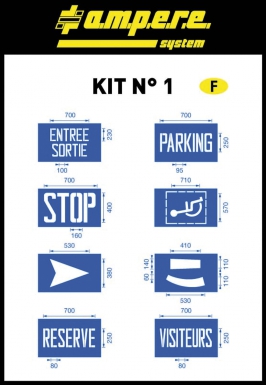 Kit pochoirs n° 1 - 8 modèles de signalisation. disponible abidjan cote d'ivoire.