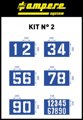Kit pochoirs n° 2 - 6 modèles de chiffres. disponible abidjan cote d'ivoire.