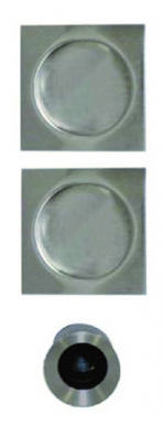 Kit pour porte à galandage poignées carrées bdc aspect inox. disponible abidjan cote d'ivoire.