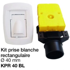 Kit prise rectangulaire " kpr 40 bl " ø 40 mm + accessoires - dim. disponible abidjan cote d'ivoire.