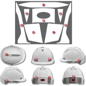 Kit stickers réfléchissants pour casque evolite - coloris jaune. disponible abidjan cote d'ivoire.