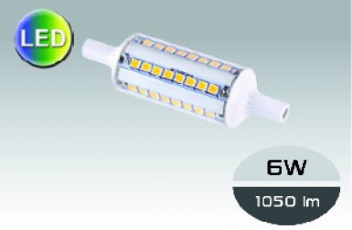 Lampe éclairage sur 360° “ smd r7s 78 “ 6 w 1050 lm nb led 48 230v lg. disponible abidjan cote d'ivoire.