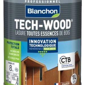 Lasure tech-wood® - rendement indicatif : 10-14 m²/l/couche - blanc - cond. disponible abidjan cote d'ivoire.