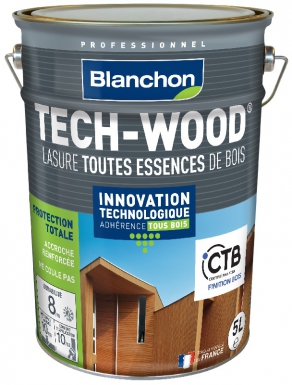 Lasure tech-wood® - rendement indicatif : 10-14 m²/l/couche - chêne doré - cond. disponible abidjan cote d'ivoire.