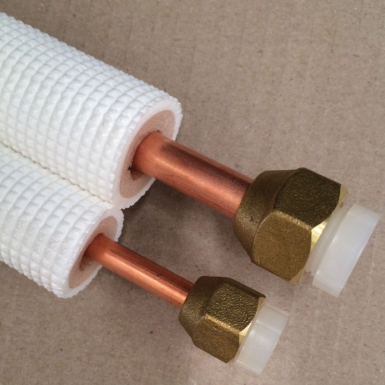 Liaison frigoriste " flare " + tuyau de condensats ø 16 intégré ø1/4 - 3/8 - longueur 3 m. disponible abidjan cote d'ivoire.