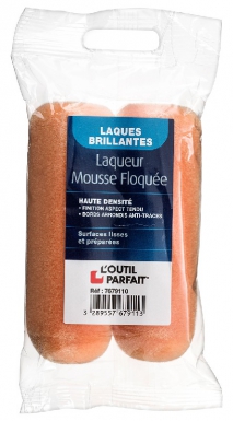 Lot de 2 mini-manchons laqueurs mousse floquée haute densité - 110 mm. disponible abidjan cote d'ivoire.