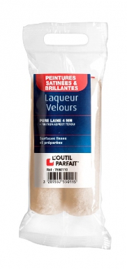 Lot de 2 mini-manchons laqueurs velours - pure laine 4 mm - 110 mm. disponible abidjan cote d'ivoire.