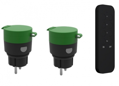 Lot de 2 prises extérieures télécommandables avec télécommande. disponible abidjan cote d'ivoire.