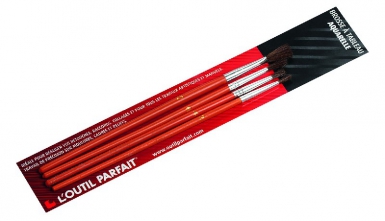 Lot de 4 brosses aquarelle - tailles n° 2,4,6 et 12. disponible abidjan cote d'ivoire.