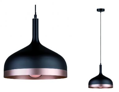 Luminaire en suspension " embla " max 20w e27 230v noir / cuivre dépoli / métal. disponible abidjan cote d'ivoire.