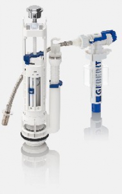 Mécanisme de chasse simple touche type 290-380 + robinet - adaptation universelle. disponible abidjan cote d'ivoire.