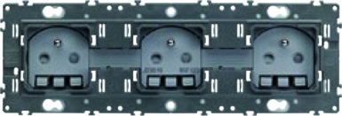 Mécanisme prises de courant 10 ax - 250 v - ip2xc - triple 2p + t. disponible abidjan cote d'ivoire.