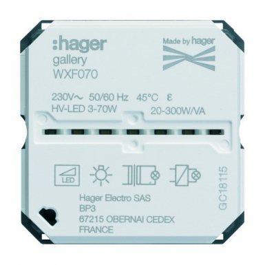 Mécanisme variateurs 10 ax - 250 v - ip2xc compatibles led 2 modules poussoir connecté ble. disponible abidjan cote d'ivoire.