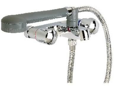 Mélangeur bain-douche mural ulysse - chromé (avec douchette et flexible). disponible abidjan cote d'ivoire.