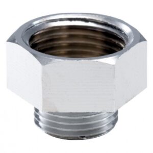 Mamelon de réduction femelle mâle laiton chromé - filetage 20 x 27 / 15 x 21. disponible abidjan cote d'ivoire.