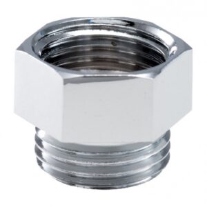 Mamelon égal mâle femelle laiton chromé - filetage 15 x 21. disponible abidjan cote d'ivoire.